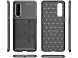 Hochwertig stabile Soft TPU Smartphone Handy Hülle im Carbon Design für Oppo Find X2 Neo zum Schutz des Display und Gehäuse Cover in schwarz von Screenguard