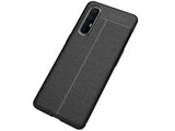 Soft TPU Case mit Design aus feinem veganen Leder für Oppo Find X2 Neo stabil mit erhöhten Rändern und Kanten in schwarz von Screenguard