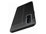 Soft TPU Case mit Design aus feinem veganen Leder für Oppo Find X2 Neo stabil mit erhöhten Rändern und Kanten in schwarz von Screenguard