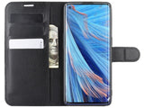 Lederhülle Karten Wallet Ledertasche Etui für Oppo Find X2 Neo in schwarz von Screenguard