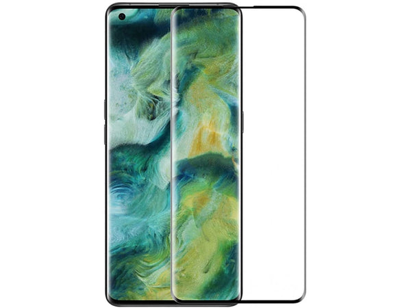 100% Fullscreen Curved Screen Protector Handy Display Schutz Glas für komplette Abdeckung des Oppo Find X2 Pro Display in schwarz von Screenguard