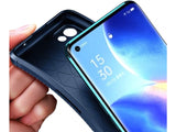 Hochwertig stabile Soft TPU Smartphone Handy Hülle im Carbon Design für Oppo Find X3 Lite zum Schutz des Display und Gehäuse Cover in schwarz von Screenguard