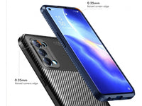 Hochwertig stabile Soft TPU Smartphone Handy Hülle im Carbon Design für Oppo Find X3 Lite zum Schutz des Display und Gehäuse Cover in schwarz von Screenguard