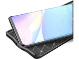 Soft TPU Case mit Design aus feinem veganen Leder für Oppo Find X3 Neo stabil mit erhöhten Rändern und Kanten in schwarz von Screenguard