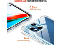 Hoch transparenter TPU Gummi Schutz Handy Hülle Clear Case klar mit verstärkten Schutzecken Bumper für das Oppo Find X3 Pro Display und Gehäuse in transparent von Screenguard