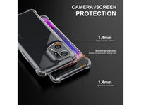 Hoch transparenter TPU Gummi Schutz Handy Hülle Clear Case klar mit verstärkten Schutzecken Bumper für das Oppo Find X5 Display und Gehäuse in transparent von Screenguard