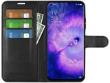 Lederhülle Karten Wallet Ledertasche Etui für Oppo Find X5 in schwarz von Screenguard