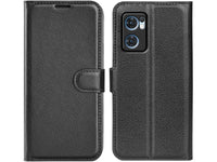 Lederhülle Karten Wallet Ledertasche Etui für Oppo Find X5 Lite in schwarz von Screenguard