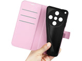 Lederhülle Karten Wallet Ledertasche Etui für Oppo Find X8 Pro 5G in rosa von Screenguard