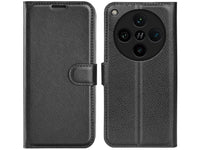 Lederhülle Karten Wallet Ledertasche Etui für Oppo Find X8 Pro 5G in schwarz von Screenguard