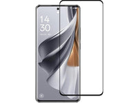 100% Fullscreen Curved Screen Protector Handy Display Schutz Glas für komplette Abdeckung des Oppo Reno10 5G Display in schwarz von Screenguard