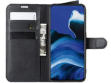 Lederhülle Karten Wallet Ledertasche Etui für Oppo Reno2 in schwarz von Screenguard