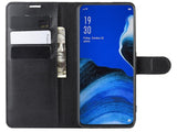 Lederhülle Karten Wallet Ledertasche Etui für Oppo Reno2 Z in schwarz von Screenguard