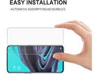 Case Friendly Screen Protector Handy Display Schutz Panzerglas Folie aus echtem 9H 2.5D Glas für Abdeckung des Oppo Reno2 Z Displays in transparent von Screenguard