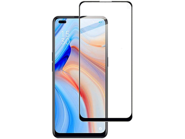 100% Fullscreen Curved Screen Protector Handy Display Schutz Glas für komplette Abdeckung des Oppo Reno4 5G Display in schwarz von Screenguard