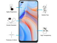 Case Friendly Screen Protector Handy Display Schutz Panzerglas Folie aus echtem 9H 2.5D Glas für Abdeckung des Oppo Reno4 5G Displays in transparent von Screenguard