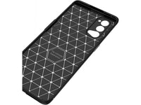 Hochwertig stabile Soft TPU Smartphone Handy Hülle im Carbon Design für Oppo Reno4 Pro 5G zum Schutz des Display und Gehäuse Cover in schwarz von Screenguard