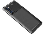 Hochwertig stabile Soft TPU Smartphone Handy Hülle im Carbon Design für Oppo Reno4 Pro 5G zum Schutz des Display und Gehäuse Cover in schwarz von Screenguard