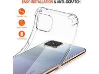 Hoch transparenter TPU Gummi Schutz Handy Hülle Clear Case klar mit verstärkten Schutzecken Bumper für das Oppo Reno4 Z 5G Display und Gehäuse in transparent von Screenguard