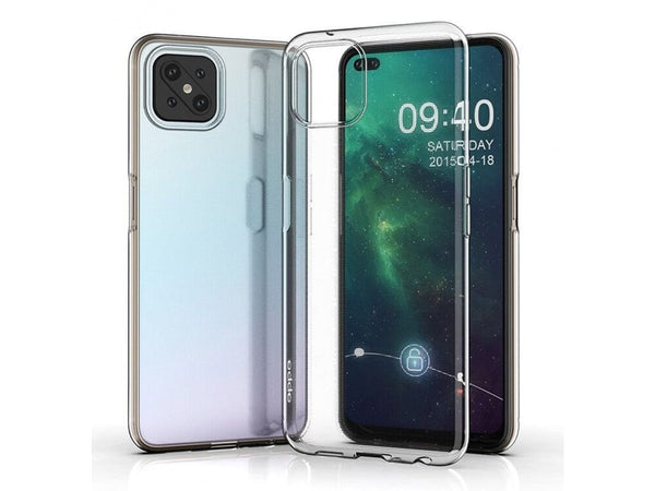 Gummi Hülle für Oppo Reno4 Z 5G aus flexiblem Soft TPU, kristallklar und transparent von Screenguard