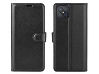 Lederhülle Karten Wallet Ledertasche Etui für Oppo Reno4 Z 5G in schwarz von Screenguard