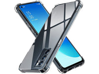 Hoch transparenter TPU Gummi Schutz Handy Hülle Clear Case klar mit verstärkten Schutzecken Bumper für das Oppo Reno6 5G Display und Gehäuse in transparent von Screenguard