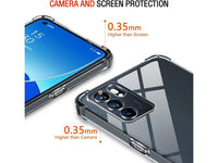 Hoch transparenter TPU Gummi Schutz Handy Hülle Clear Case klar mit verstärkten Schutzecken Bumper für das Oppo Reno6 5G Display und Gehäuse in transparent von Screenguard