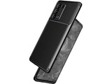 Hochwertig stabile Soft TPU Smartphone Handy Hülle im Carbon Design für Oppo Reno6 Pro 5G zum Schutz des Display und Gehäuse Cover in schwarz von Screenguard