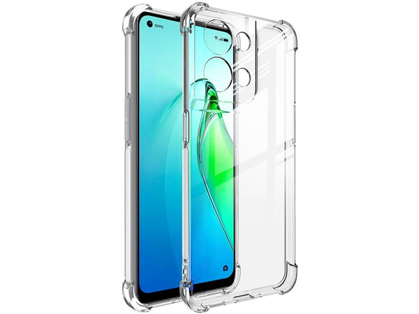 Hoch transparenter TPU Gummi Schutz Handy Hülle Clear Case klar mit verstärkten Schutzecken Bumper für das Oppo Reno8 5G Display und Gehäuse in transparent von Screenguard