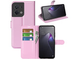 Lederhülle Portemonnaie Karten Ledertasche für Oppo Reno8 5G in rosa von Screenguard