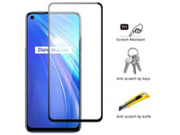 100% Fullscreen Curved Screen Protector Handy Display Schutz Glas für komplette Abdeckung des Realme 6 Display in schwarz von Screenguard