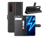 Lederhülle Karten Wallet Ledertasche Etui für Realme 6 Pro in schwarz von Screenguard