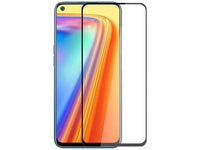 100% Fullscreen Curved Screen Protector Handy Display Schutz Glas für komplette Abdeckung des Realme 7 Display in schwarz von Screenguard