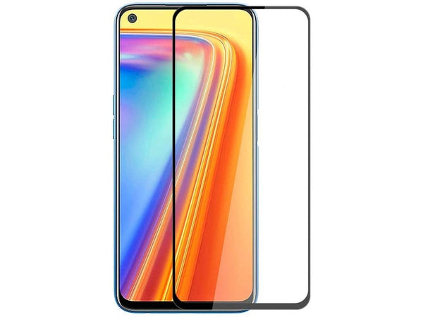 100% Fullscreen Curved Screen Protector Handy Display Schutz Glas für komplette Abdeckung des Realme 7 Display in schwarz von Screenguard