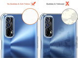 Hoch transparenter TPU Gummi Schutz Handy Hülle Clear Case klar mit verstärkten Schutzecken Bumper für das Realme 7 Display und Gehäuse in transparent von Screenguard