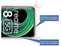 Case Friendly Screen Protector Handy Display Schutz Panzerglas Folie aus echtem 9H 2.5D Glas für Abdeckung des Realme 8 5G Displays in transparent von Screenguard