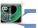 Case Friendly Screen Protector Handy Display Schutz Panzerglas Folie aus echtem 9H 2.5D Glas für Abdeckung des Realme 8 5G Displays in transparent von Screenguard