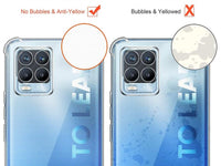 Hoch transparenter TPU Gummi Schutz Handy Hülle Clear Case klar mit verstärkten Schutzecken Bumper für das Realme 8 Display und Gehäuse in transparent von Screenguard