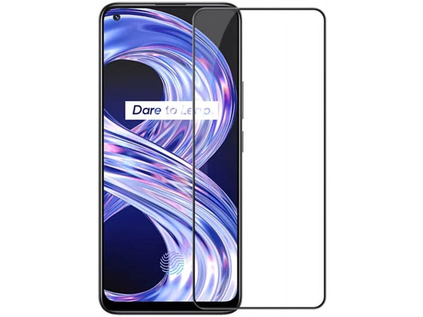 100% Fullscreen Curved Screen Protector Handy Display Schutz Glas für komplette Abdeckung des Realme 8 Pro Display in schwarz von Screenguard