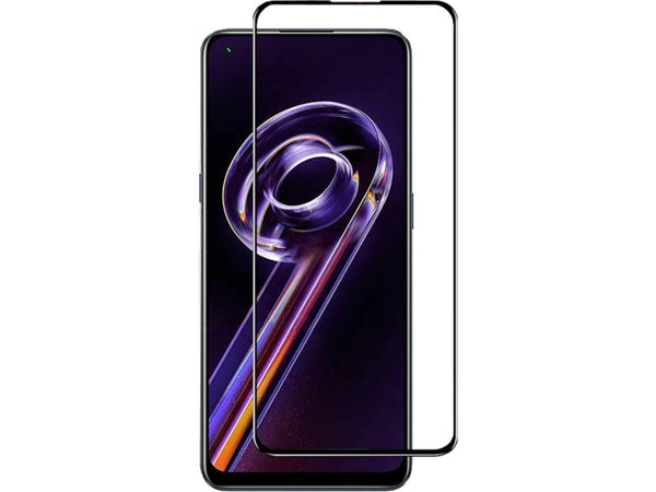 100% Fullscreen Curved Screen Protector Handy Display Schutz Glas für komplette Abdeckung des Realme 9 5G Display in schwarz von Screenguard