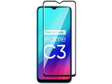 100% Fullscreen Curved Screen Protector Handy Display Schutz Glas für komplette Abdeckung des Realme C3 Display in schwarz von Screenguard