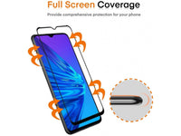 100% Fullscreen Curved Screen Protector Handy Display Schutz Glas für komplette Abdeckung des Realme C3 Display in schwarz von Screenguard