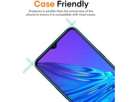 100% Fullscreen Curved Screen Protector Handy Display Schutz Glas für komplette Abdeckung des Realme C3 Display in schwarz von Screenguard