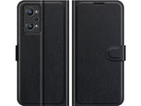 Lederhülle Karten Wallet Ledertasche Etui für Realme GT Neo2 in schwarz von Screenguard