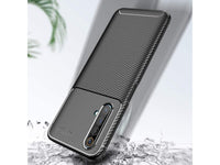 Hochwertig stabile Soft TPU Smartphone Handy Hülle im Carbon Design für Realme X3 Superzoom zum Schutz des Display und Gehäuse Cover in schwarz von Screenguard
