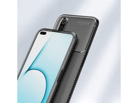 Hochwertig stabile Soft TPU Smartphone Handy Hülle im Carbon Design für Realme X3 Superzoom zum Schutz des Display und Gehäuse Cover in schwarz von Screenguard