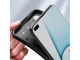 Hochwertig stabile Soft TPU Smartphone Handy Hülle im Carbon Design für Realme X50 5G zum Schutz des Display und Gehäuse Cover in schwarz von Screenguard