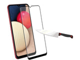 100% Fullscreen Curved Screen Protector Handy Display Schutz Glas für komplette Abdeckung des Samsung Galaxy A02s Display in schwarz von Screenguard