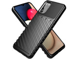 Moderne Design Hülle Cover für das Samsung Galaxy A02s mit Stripes zum Schutz von Kratzern, Dellen, Display aus TPU Gummi in schwarz von Screenguard