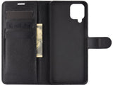 Lederhülle Karten Wallet Ledertasche Etui für Samsung Galaxy A12 in schwarz von Screenguard